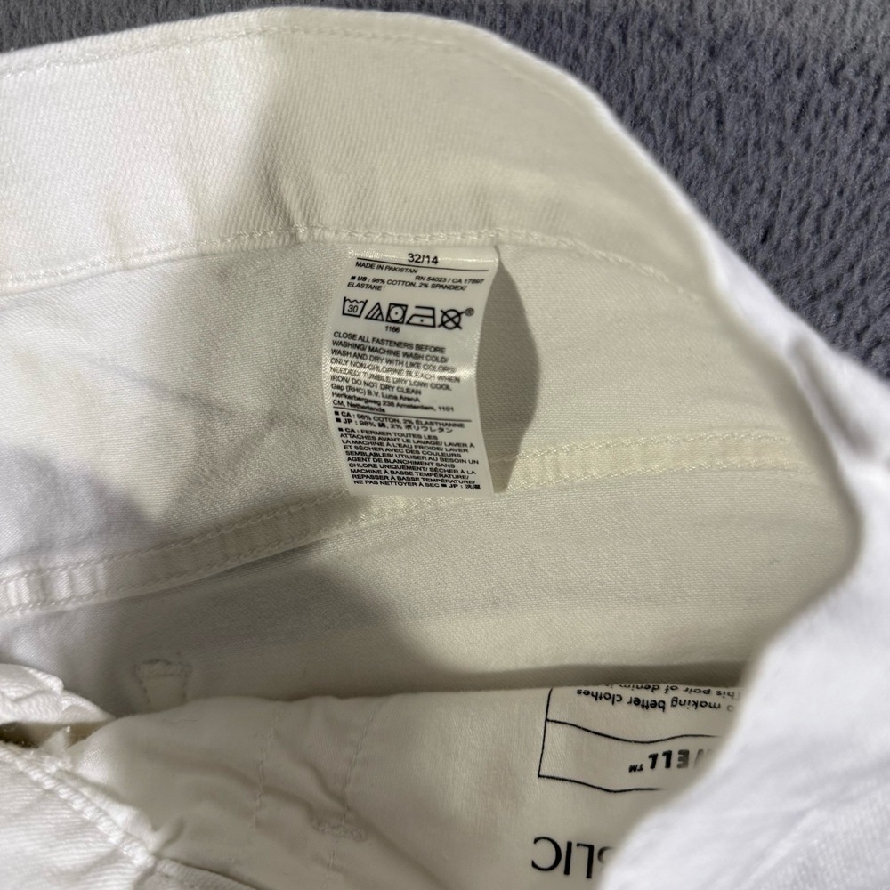 Banana Republic‎ Jeans Womens 32/14 Wide-Leg Crop Baggy White Denim - Picture 3 of 8